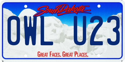 SD license plate 0WLU23