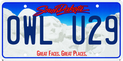 SD license plate 0WLU29