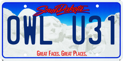 SD license plate 0WLU31