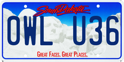 SD license plate 0WLU36