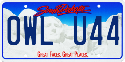 SD license plate 0WLU44