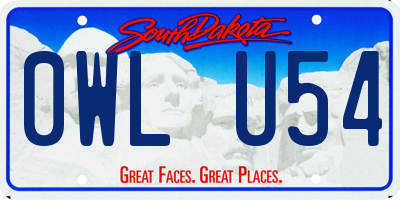 SD license plate 0WLU54