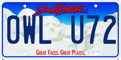 SD license plate 0WLU72