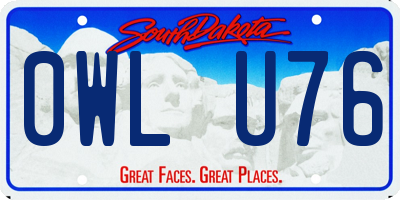 SD license plate 0WLU76