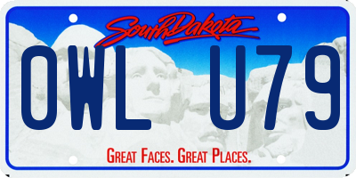 SD license plate 0WLU79