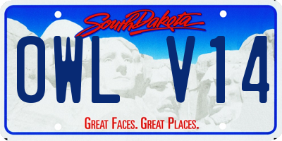 SD license plate 0WLV14
