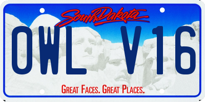 SD license plate 0WLV16