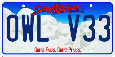SD license plate 0WLV33