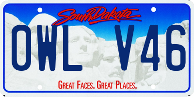SD license plate 0WLV46