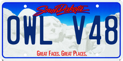 SD license plate 0WLV48