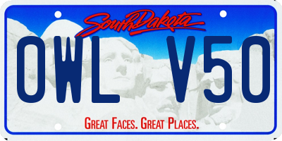 SD license plate 0WLV50
