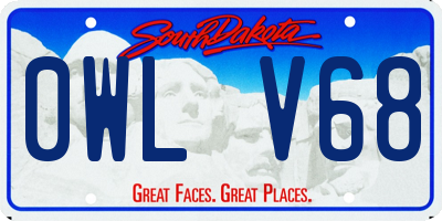 SD license plate 0WLV68