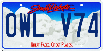 SD license plate 0WLV74
