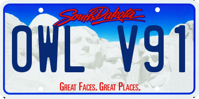 SD license plate 0WLV91