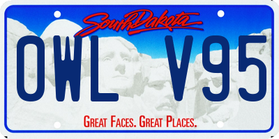 SD license plate 0WLV95