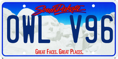 SD license plate 0WLV96