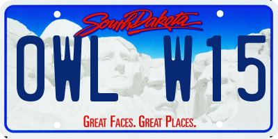 SD license plate 0WLW15