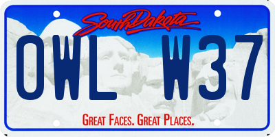 SD license plate 0WLW37