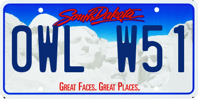 SD license plate 0WLW51