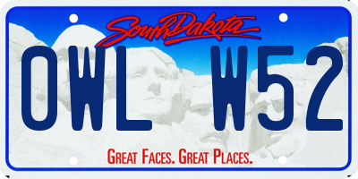 SD license plate 0WLW52
