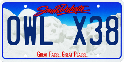 SD license plate 0WLX38