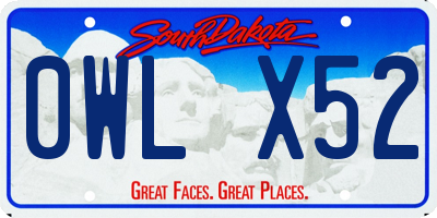 SD license plate 0WLX52