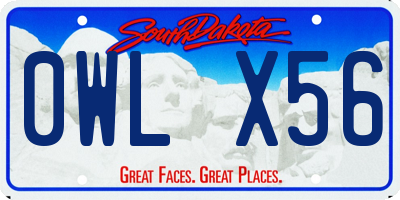 SD license plate 0WLX56