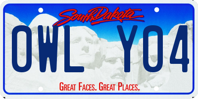 SD license plate 0WLY04