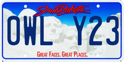 SD license plate 0WLY23