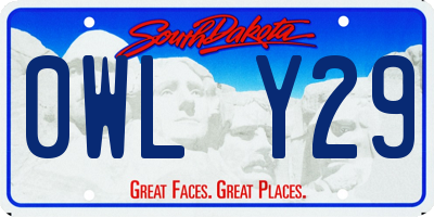 SD license plate 0WLY29