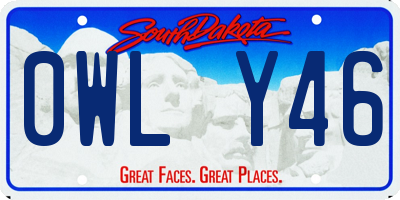 SD license plate 0WLY46