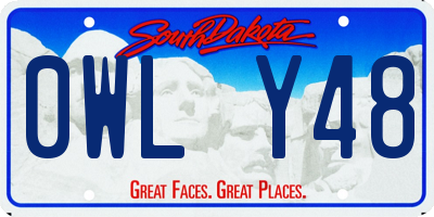 SD license plate 0WLY48