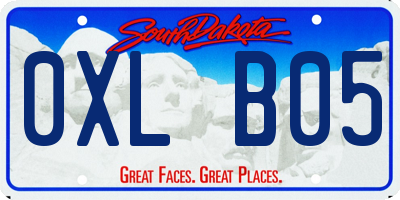 SD license plate 0XLB05