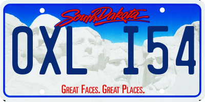 SD license plate 0XLI54
