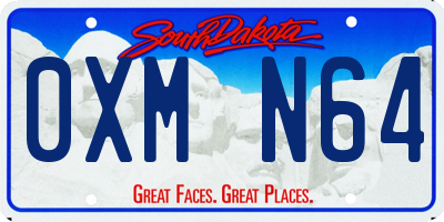 SD license plate 0XMN64