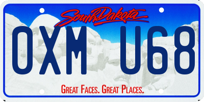 SD license plate 0XMU68