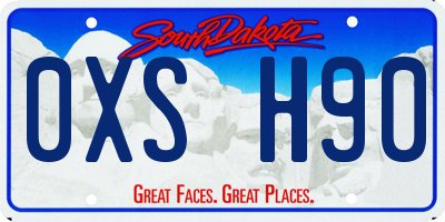 SD license plate 0XSH90