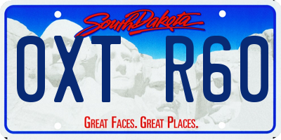 SD license plate 0XTR60