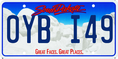 SD license plate 0YBI49
