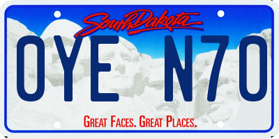 SD license plate 0YEN70