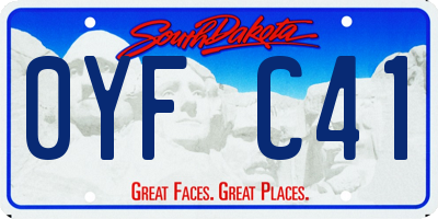 SD license plate 0YFC41