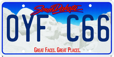 SD license plate 0YFC66
