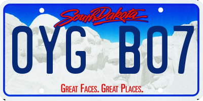 SD license plate 0YGB07