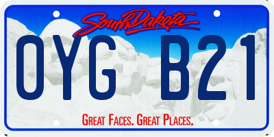 SD license plate 0YGB21
