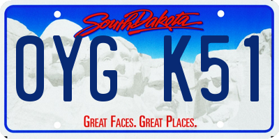 SD license plate 0YGK51