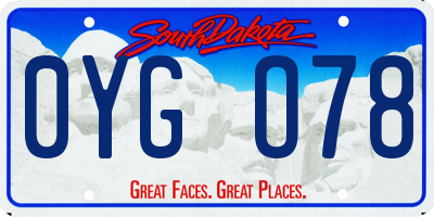 SD license plate 0YGO78