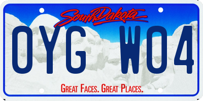 SD license plate 0YGW04