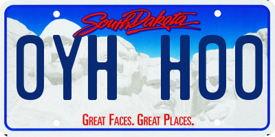 SD license plate 0YHH00