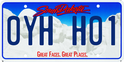 SD license plate 0YHH01