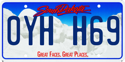 SD license plate 0YHH69